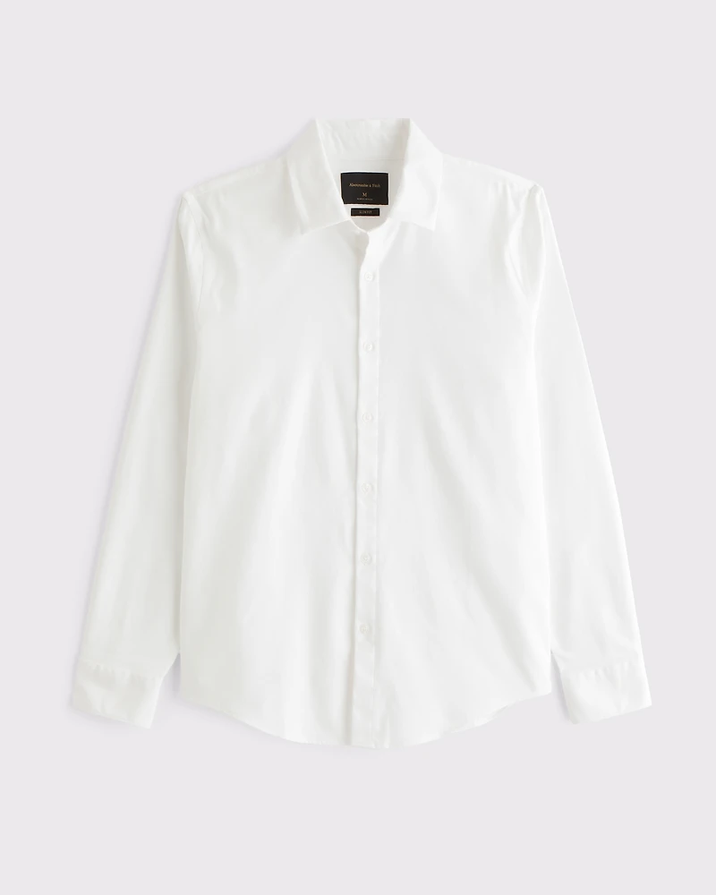 A&F Collins Slim Stretch Suiting Shirt