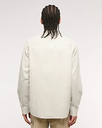 Summer Linen-Blend Button-Up Shirt