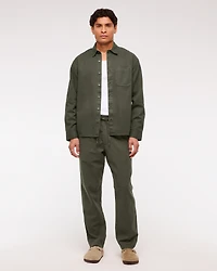 Long-Sleeve Garment Dye Button-Up Shirt