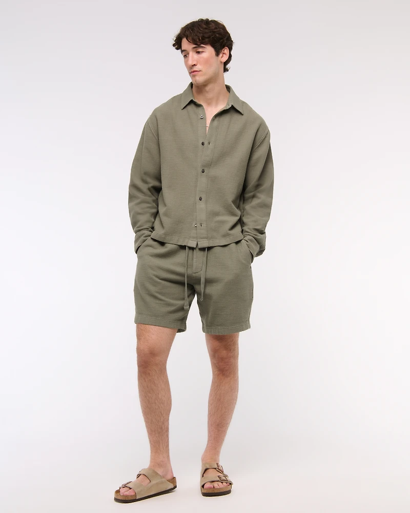 Slub Button-Up Shirt