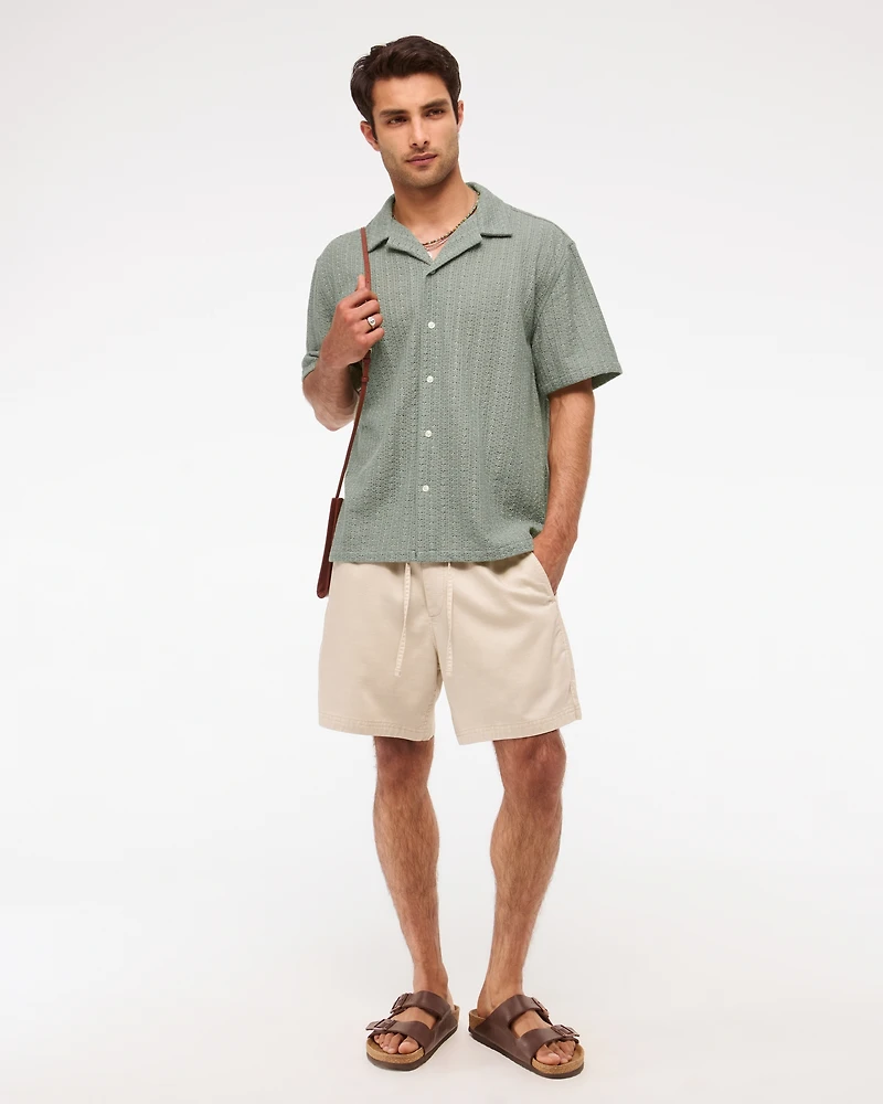 Camp Collar Lace Shirt