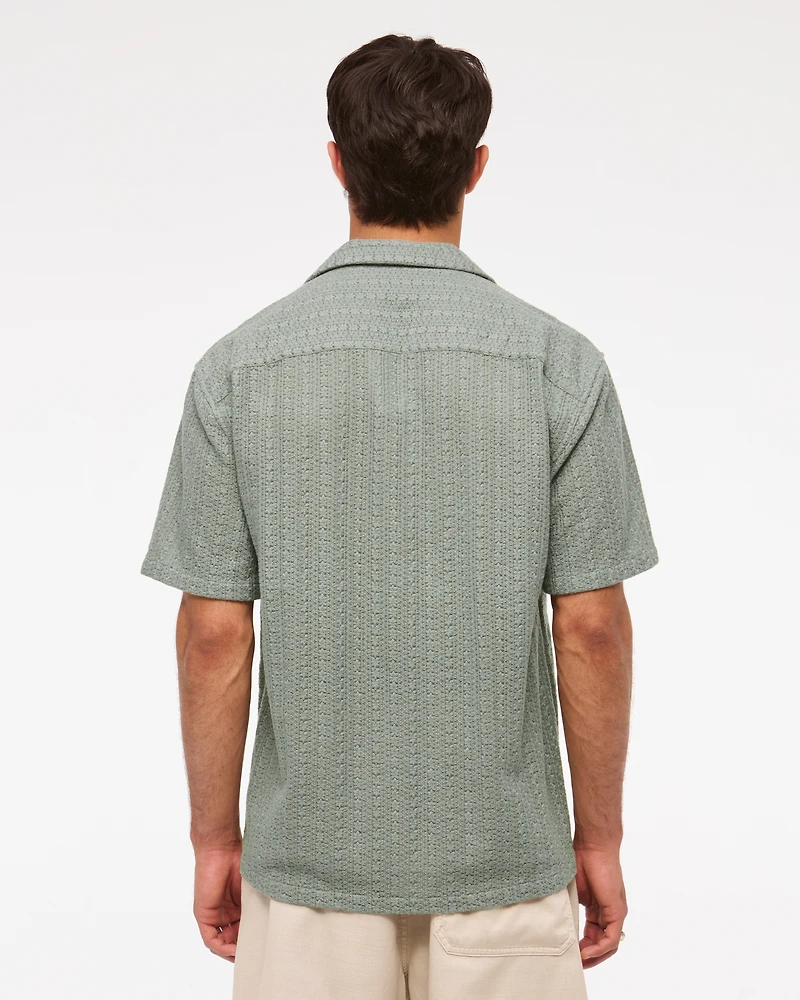 Camp Collar Lace Shirt