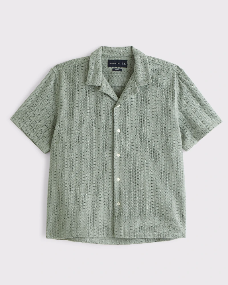 Camp Collar Lace Shirt