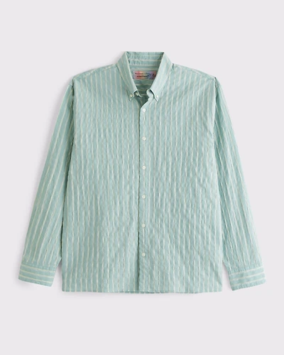 Pride Long-Sleeve Striped Button-Up Shirt
