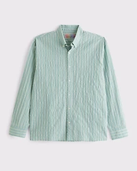 Pride Long-Sleeve Striped Button-Up Shirt
