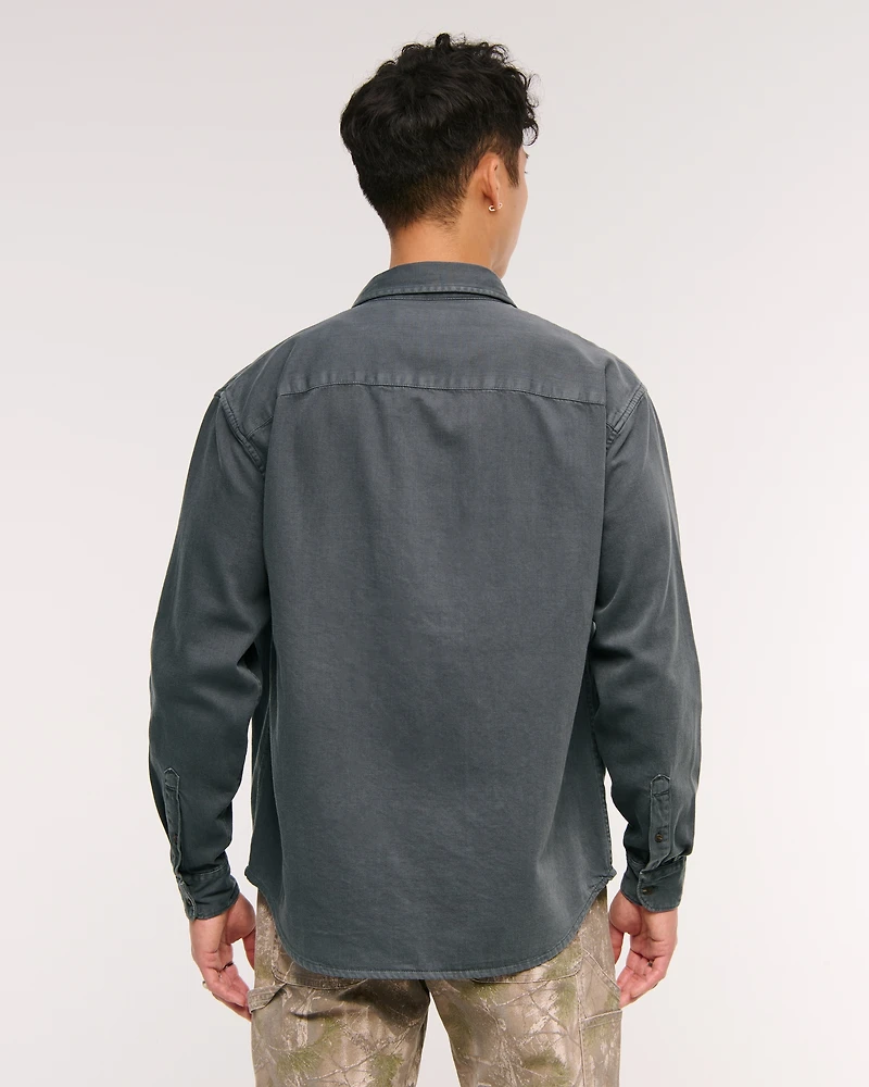 Twill Button-Up Shirt