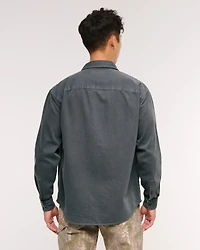 Twill Button-Up Shirt