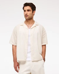 Camp Collar Seersucker Shirt