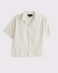 Camp Collar Seersucker Shirt