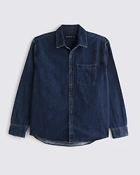 Camisa de denim abotonada