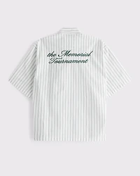 Short-Sleeve Cropped Memorial Tournament Workwear Button-Up Shirt