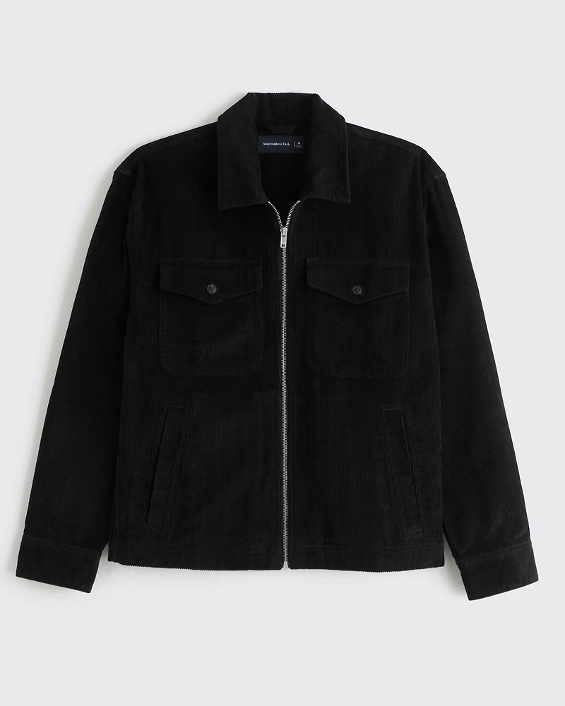 Corduroy Zip Shirt Jacket