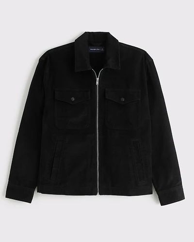 Corduroy Zip Shirt Jacket
