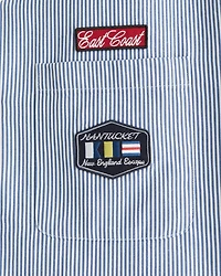 Short-Sleeve Graphic Workwear Button-Up Shirt