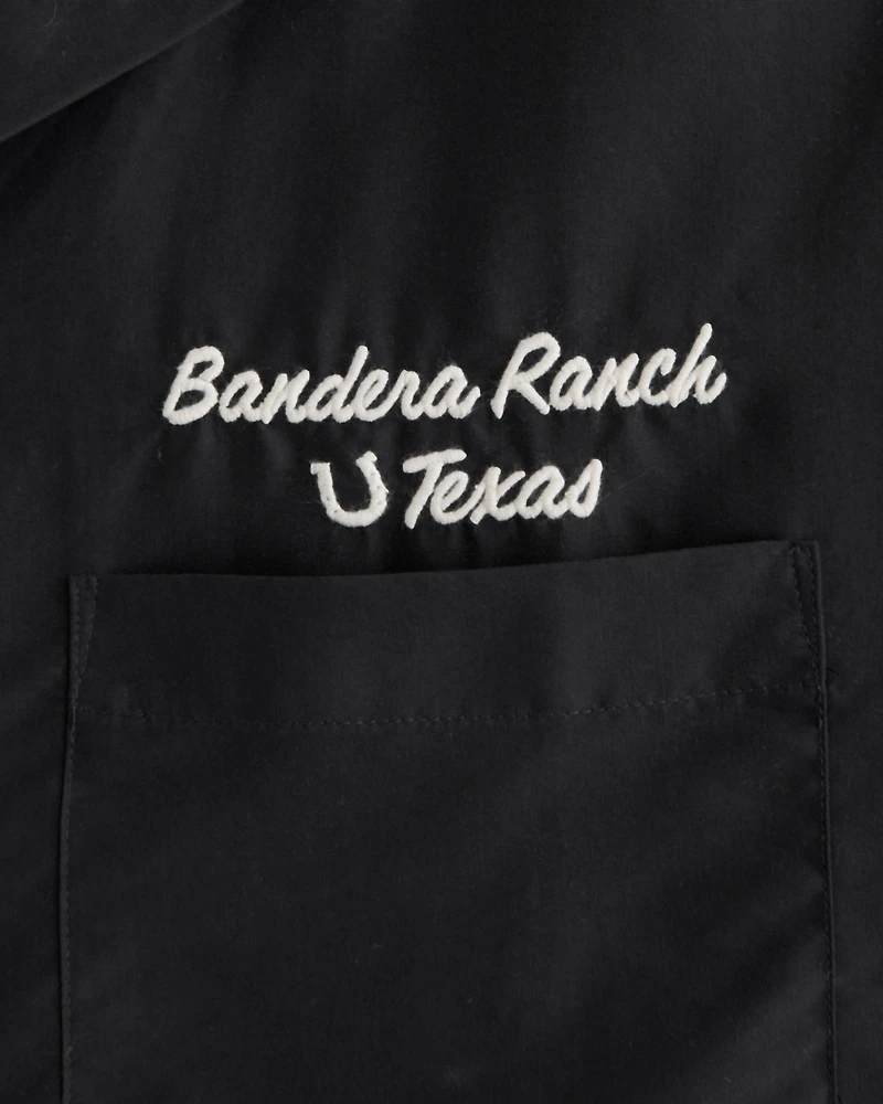 Short-Sleeve Cupro Button-Up Shirt