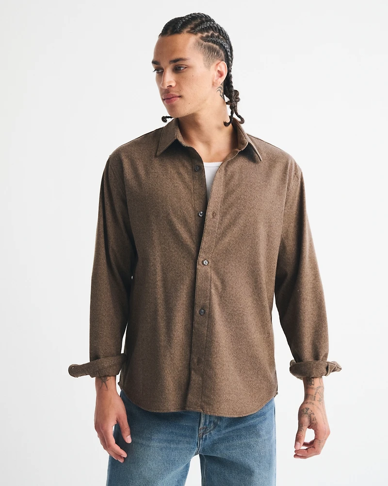 Brushed Button-Up Shirt