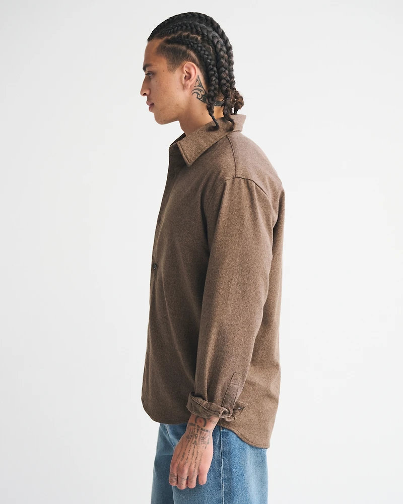 Brushed Button-Up Shirt