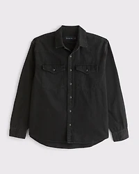 Denim Button-Up Shirt