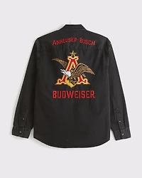 Budweiser Denim Button-Up Shirt