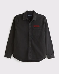 Budweiser Denim Button-Up Shirt