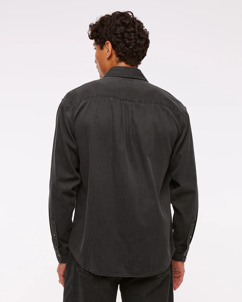 Denim Button-Up Shirt
