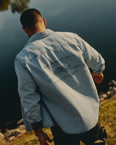 Denim Button-Up Shirt