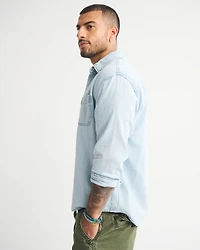 Denim Button-Up Shirt