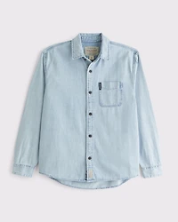 Denim Button-Up Shirt
