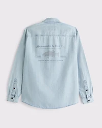 Denim Button-Up Shirt