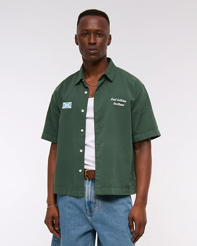 Short-Sleeve PGA Scottish Open Button-Up Shirt