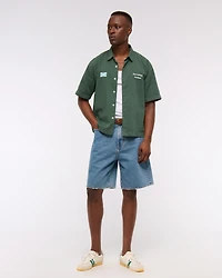 Short-Sleeve Cropped PGA Scottish Open Button-Up Shirt