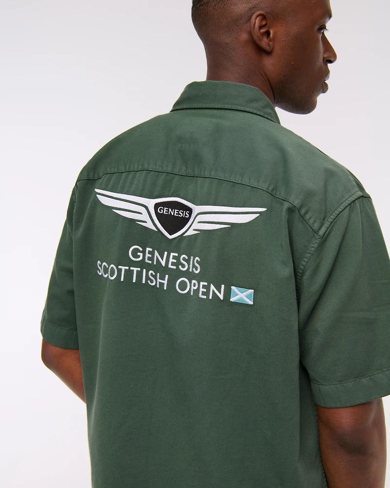 Short-Sleeve PGA Scottish Open Button-Up Shirt