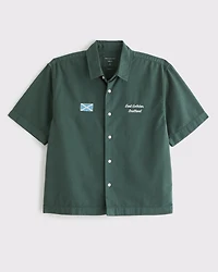 Short-Sleeve Cropped PGA Scottish Open Button-Up Shirt