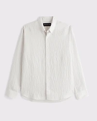 Textured Button-Up Shirt