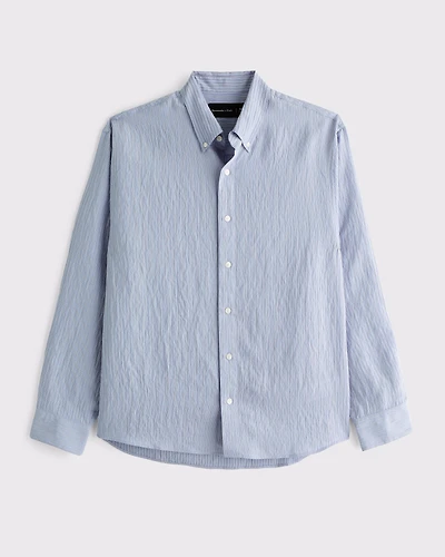 Textured Button-Up Shirt