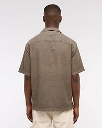 Camp Collar Summer Linen-Blend Shirt