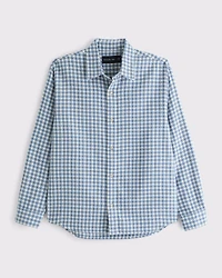 Long-Sleeve Plaid Button-Up Shirt