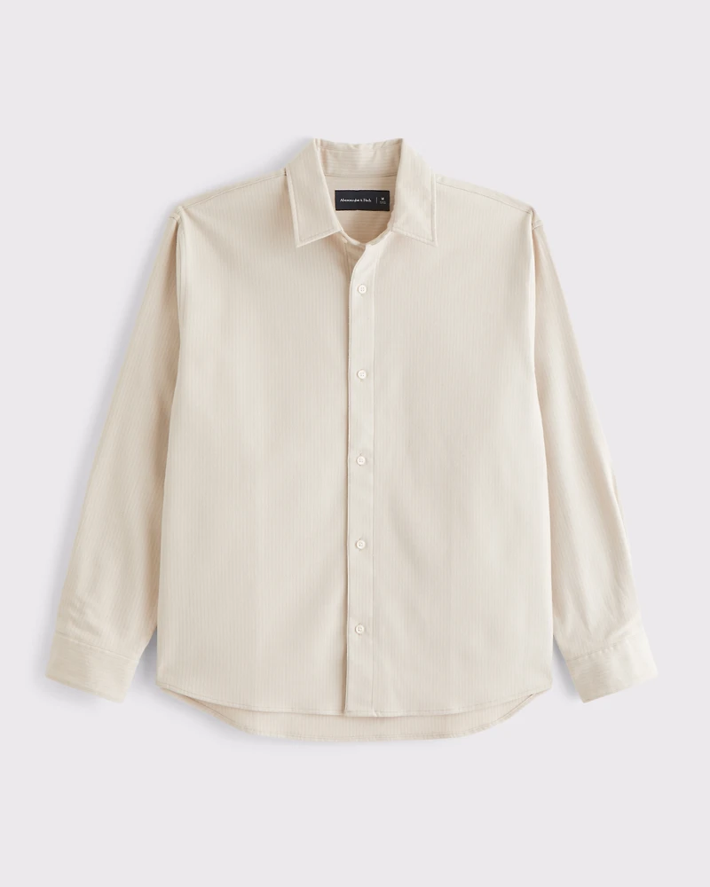 Brushed Woven Button-Up Shirt
