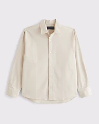 Brushed Woven Button-Up Shirt