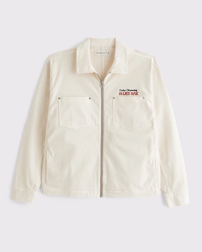 Denim Zip Shirt Jacket