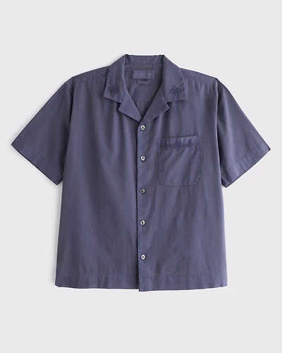 100% Cotton Embroidered Resort Shirt