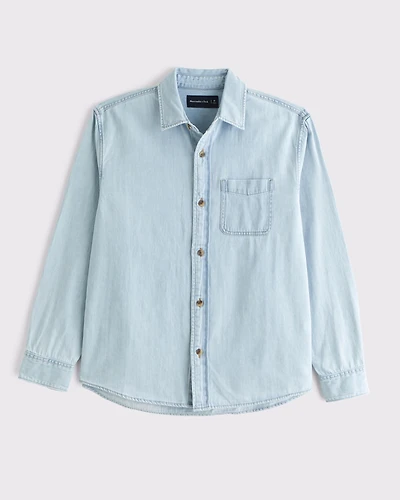 Denim Button-Up Shirt