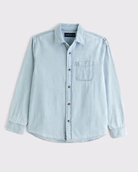Denim Button-Up Shirt