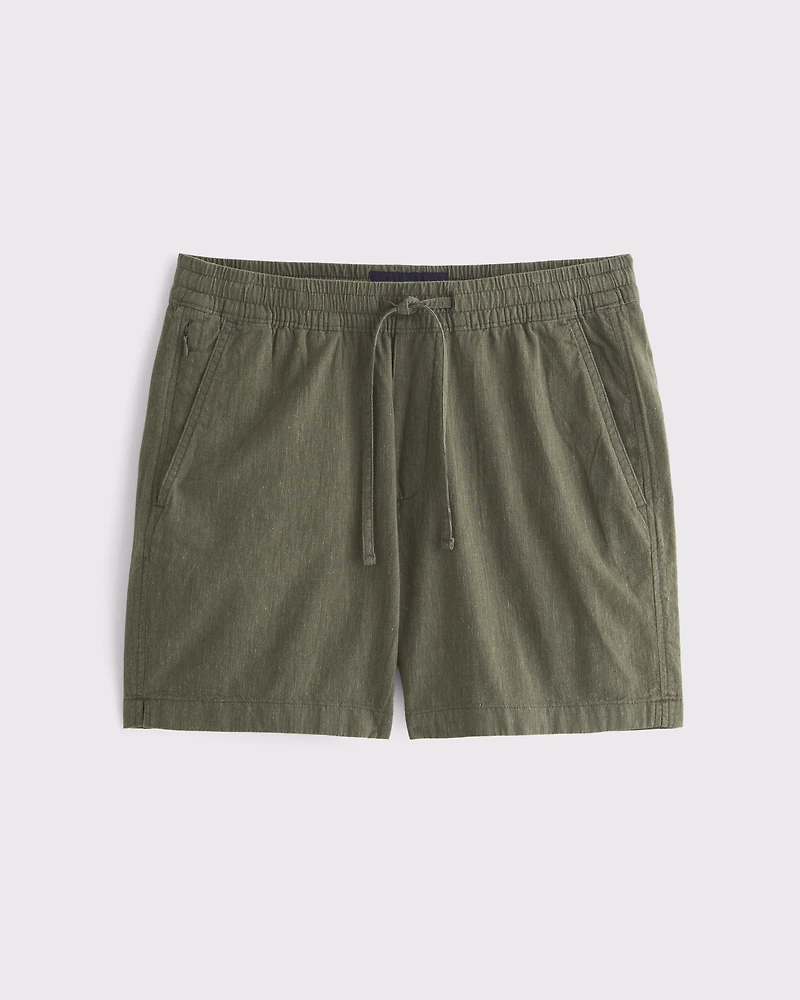 Textured Pull-On Short