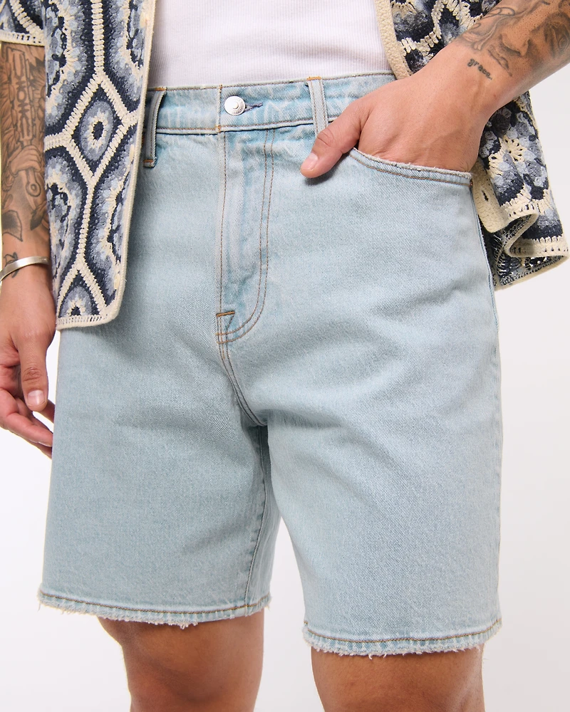 Athletic Loose Denim Short