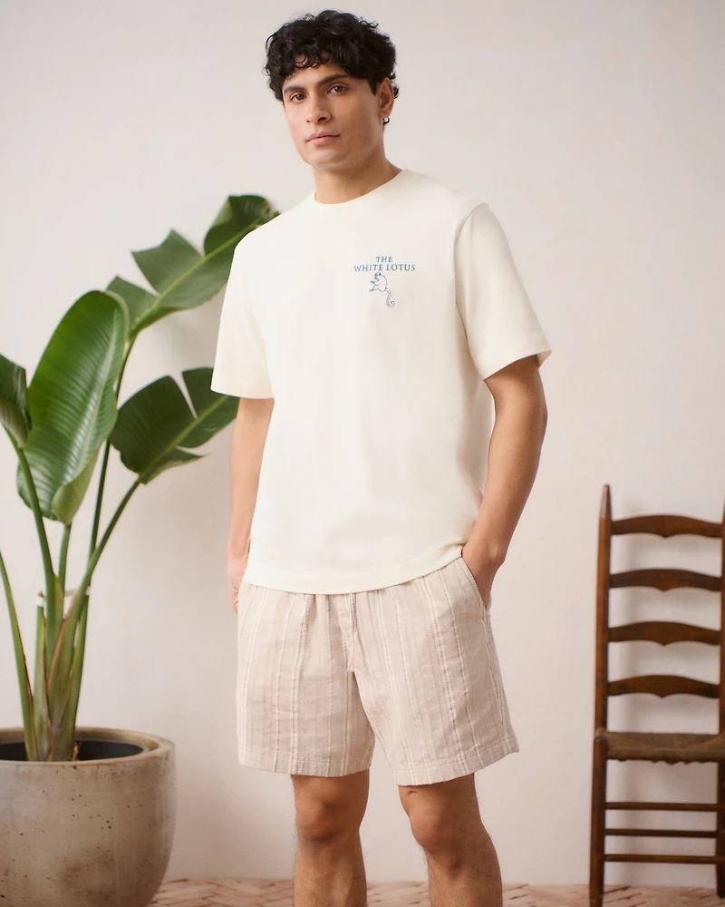 Relaxed Linen-Blend Pull-On Short