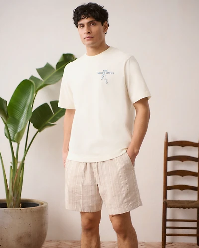 Relaxed Linen-Blend Pull-On Short