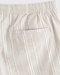 Relaxed Linen-Blend Pull-On Short