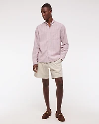 Relaxed Linen-Blend Pull-On Short