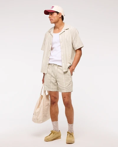 Textured Pull-On Short